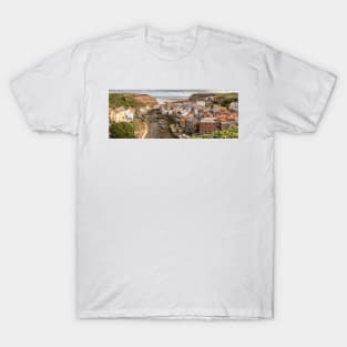 Staithes Village Panoramic T-Shirt